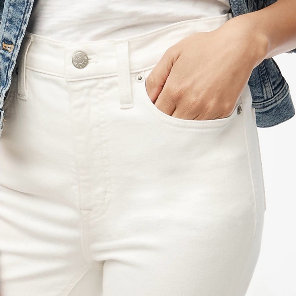J. Crew White Denim Pants High- Rise Skinny